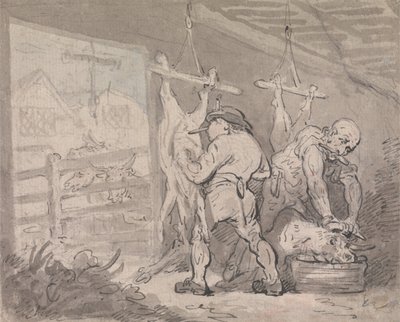 Das Schlachthaus von Thomas Rowlandson